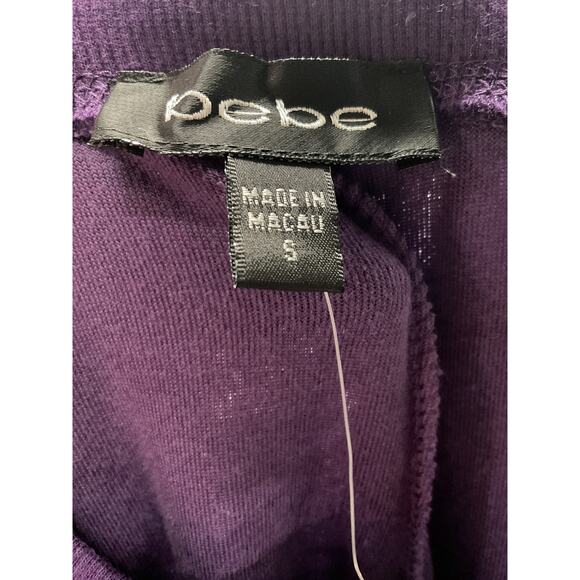 BEBE Purple Flare Pants - Women's S - Picture 3 of 4